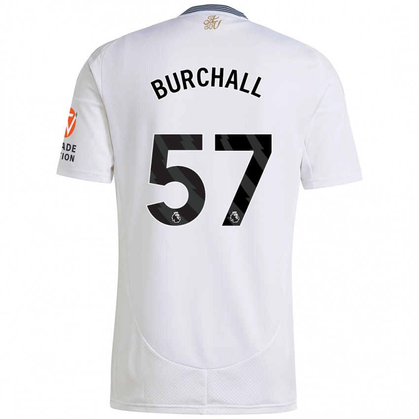 Bambino Maglia Ajani Burchall #57 Bianco Kit Gara Away 2024/25 Maglietta