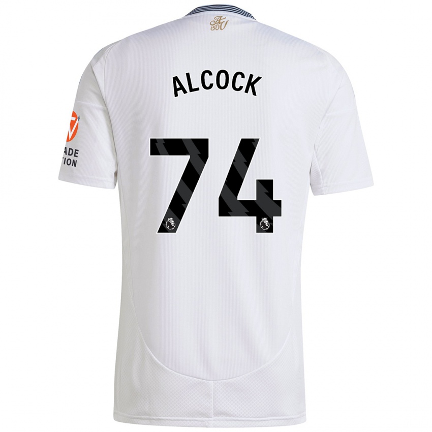 Bambino Maglia Todd Alcock #74 Bianco Kit Gara Away 2024/25 Maglietta