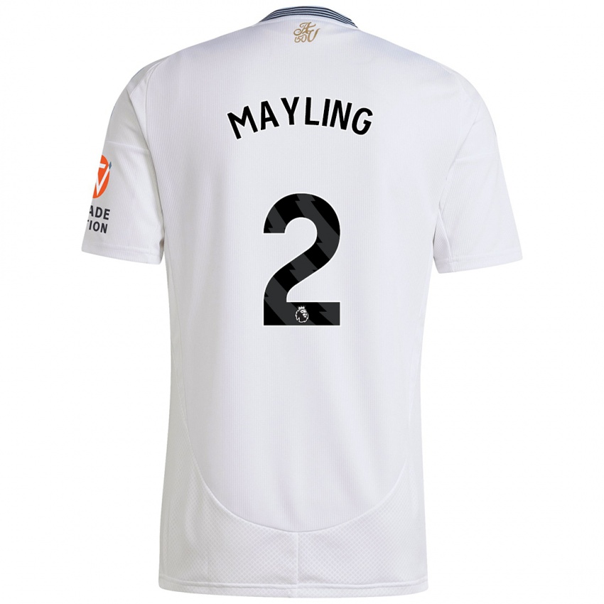 Bambino Maglia Sarah Mayling #2 Bianco Kit Gara Away 2024/25 Maglietta