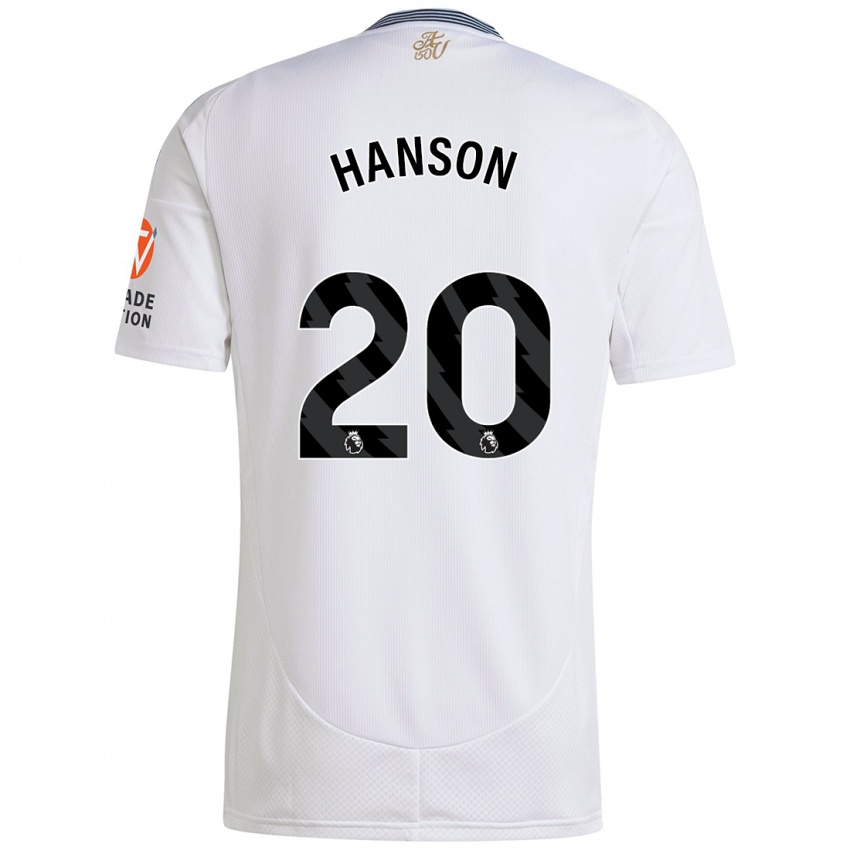 Bambino Maglia Kirsty Hanson #20 Bianco Kit Gara Away 2024/25 Maglietta