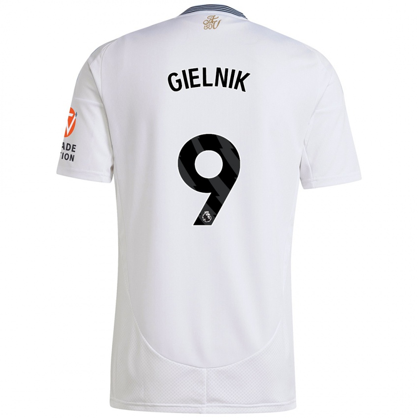 Bambino Maglia Emily Gielnik #9 Bianco Kit Gara Away 2024/25 Maglietta