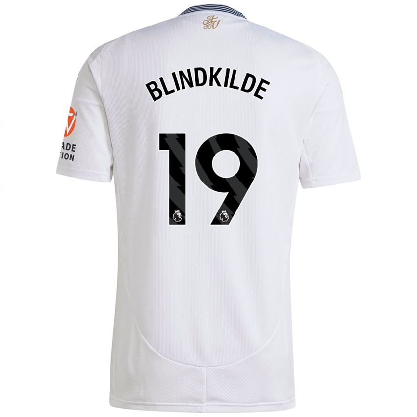 Bambino Maglia Laura Blindkilde #19 Bianco Kit Gara Away 2024/25 Maglietta