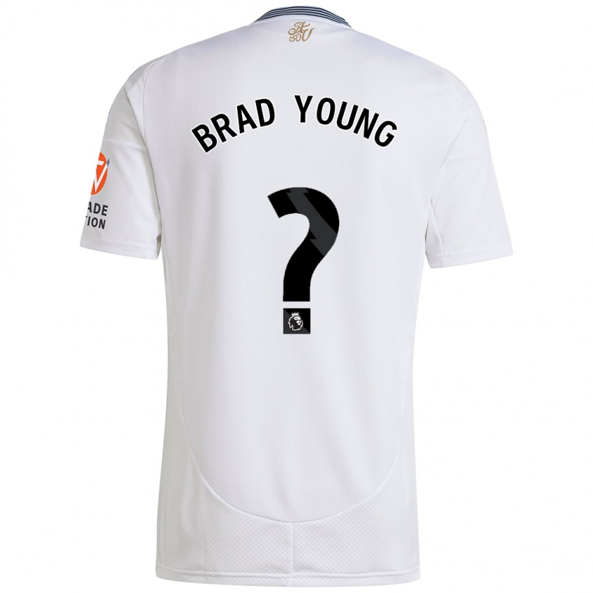 Bambino Maglia Brad Young #0 Bianco Kit Gara Away 2024/25 Maglietta