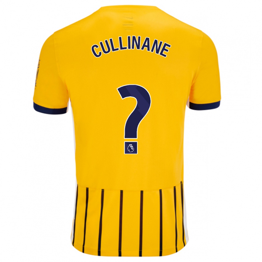 Bambino Maglia Billy-Ray Cullinane #0 Oro Blu A Righe Sottili Kit Gara Away 2024/25 Maglietta