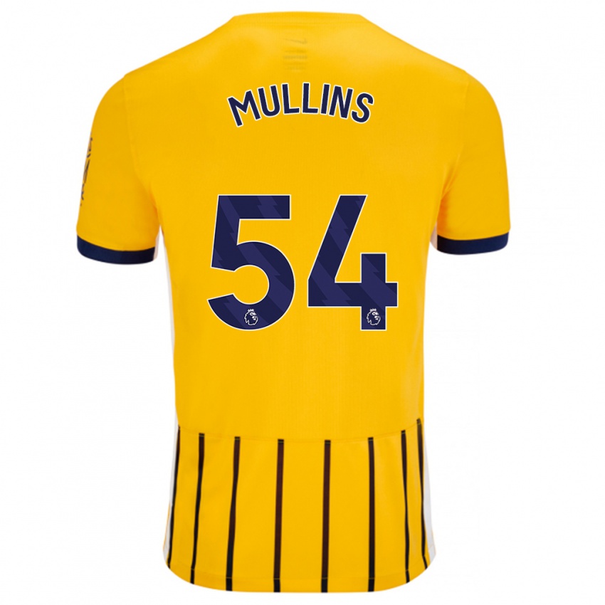 Bambino Maglia Jamie Mullins #54 Oro Blu A Righe Sottili Kit Gara Away 2024/25 Maglietta