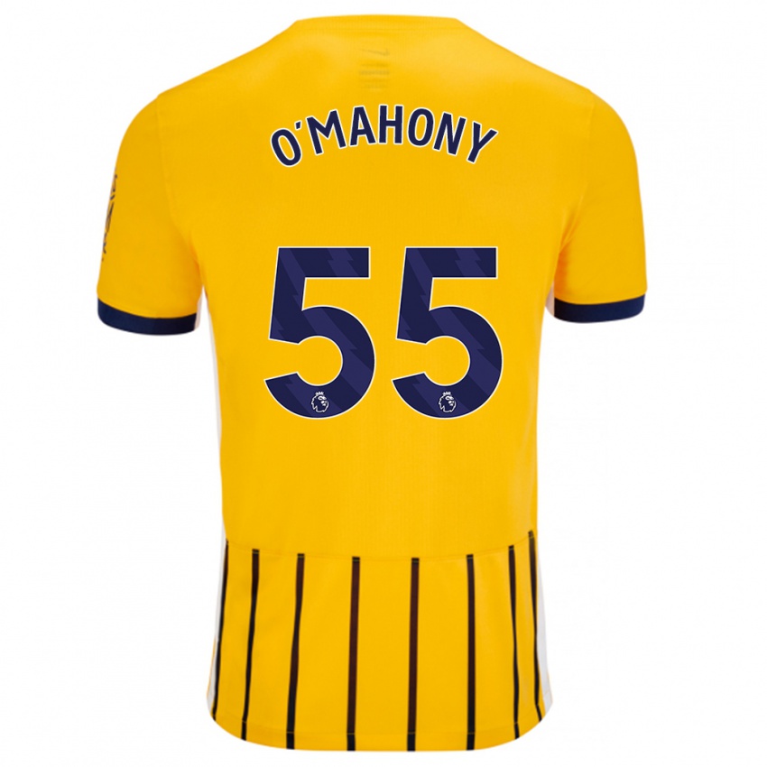 Bambino Maglia Mark O'mahony #55 Oro Blu A Righe Sottili Kit Gara Away 2024/25 Maglietta