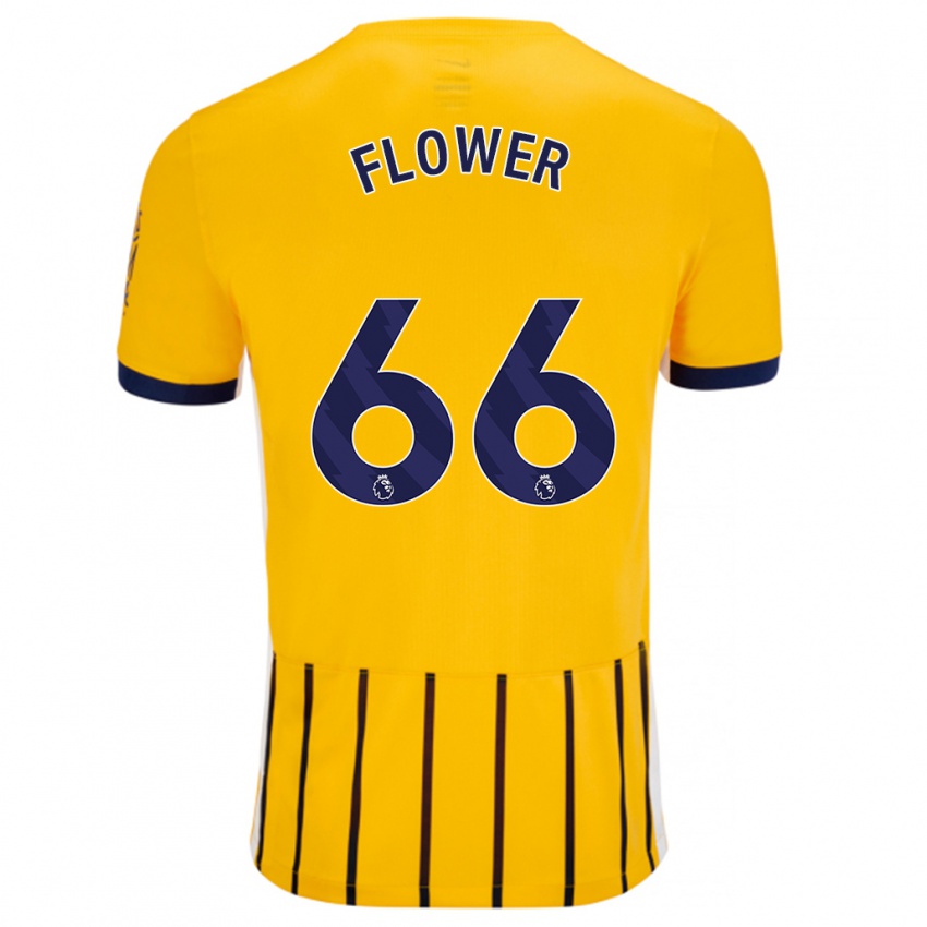 Bambino Maglia Louis Flower #66 Oro Blu A Righe Sottili Kit Gara Away 2024/25 Maglietta