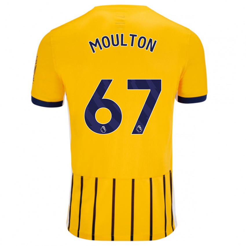 Bambino Maglia Remeiro Moulton #67 Oro Blu A Righe Sottili Kit Gara Away 2024/25 Maglietta