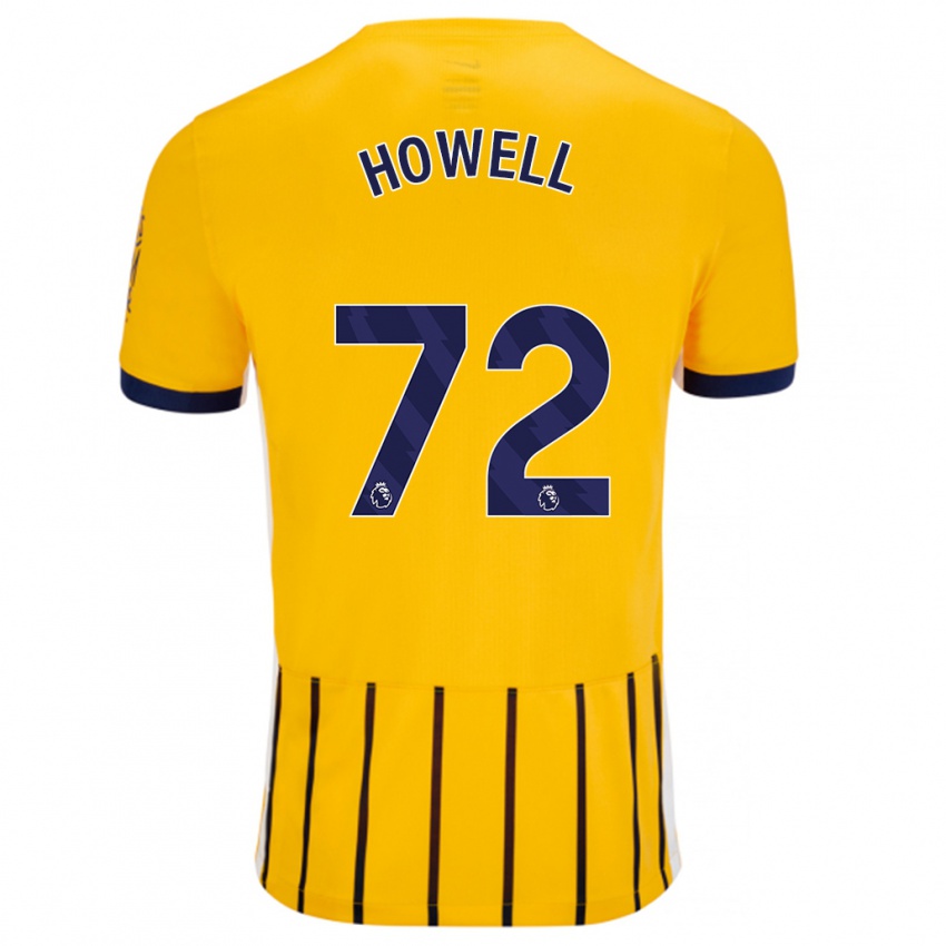 Bambino Maglia Harry Howell #72 Oro Blu A Righe Sottili Kit Gara Away 2024/25 Maglietta