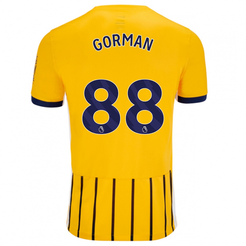 Bambino Maglia Ronnie Gorman #88 Oro Blu A Righe Sottili Kit Gara Away 2024/25 Maglietta