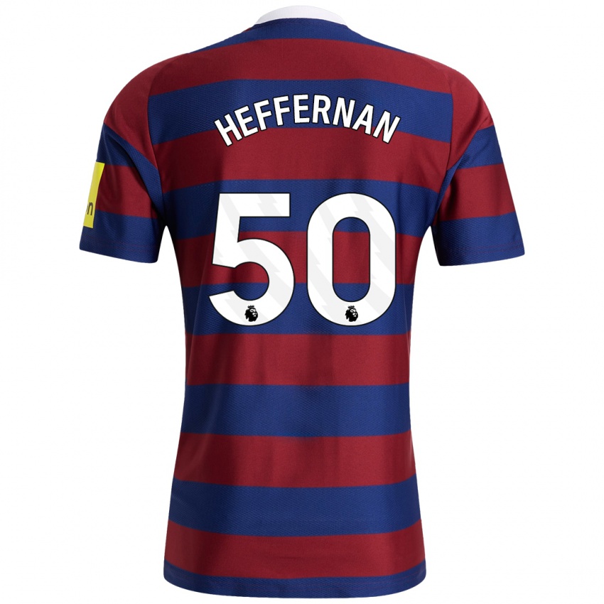 Bambino Maglia Cathal Heffernan #50 Borgogna Blu Navy Kit Gara Away 2024/25 Maglietta