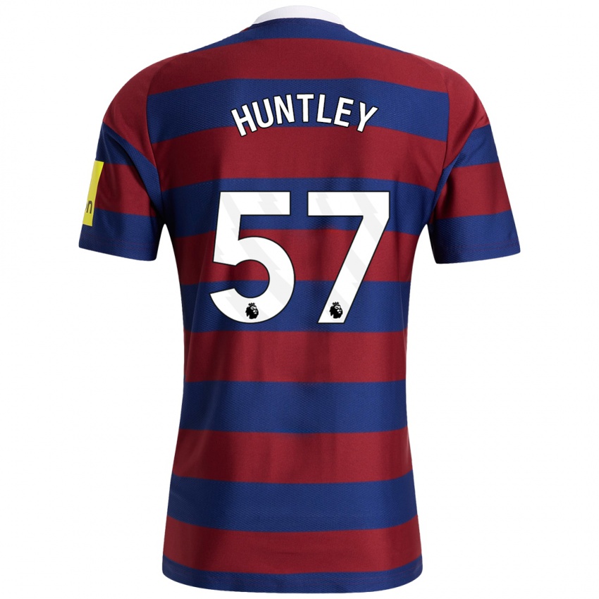 Bambino Maglia James Huntley #57 Borgogna Blu Navy Kit Gara Away 2024/25 Maglietta