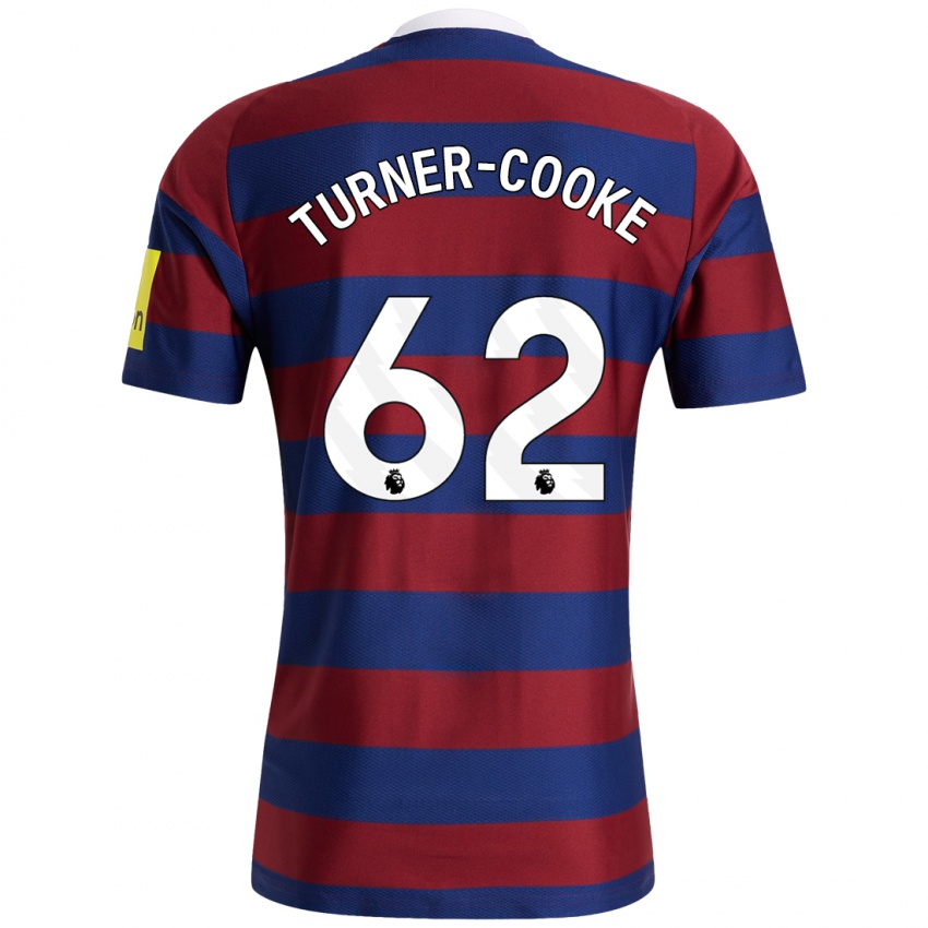 Bambino Maglia Jay Turner-Cooke #62 Borgogna Blu Navy Kit Gara Away 2024/25 Maglietta