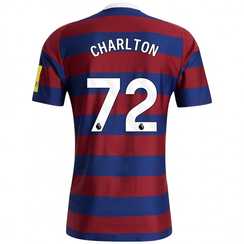 Bambino Maglia Dylan Charlton #72 Borgogna Blu Navy Kit Gara Away 2024/25 Maglietta