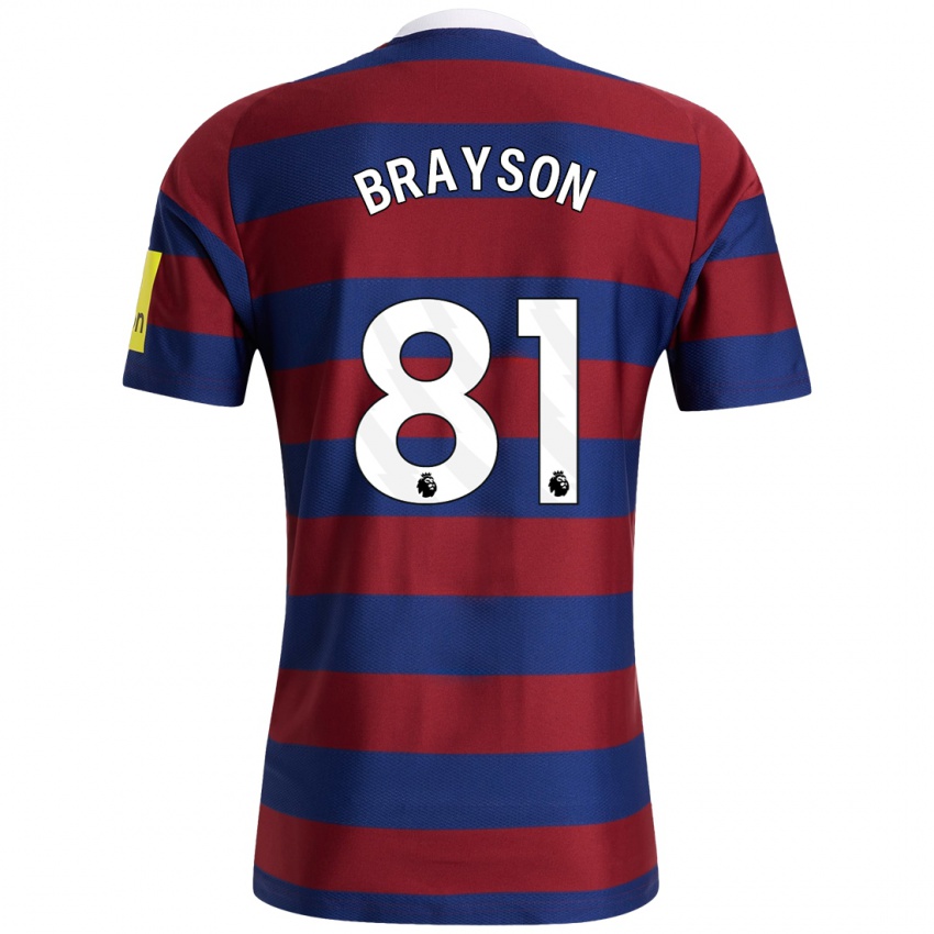 Bambino Maglia Joe Brayson #81 Borgogna Blu Navy Kit Gara Away 2024/25 Maglietta