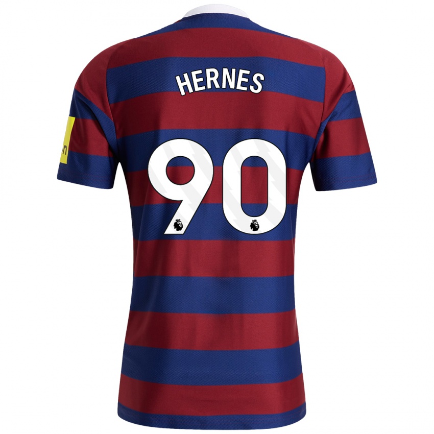 Bambino Maglia Travis Hernes #90 Borgogna Blu Navy Kit Gara Away 2024/25 Maglietta