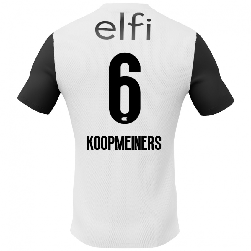 Bambino Maglia Peer Koopmeiners #6 Bianco Nero Kit Gara Away 2024/25 Maglietta