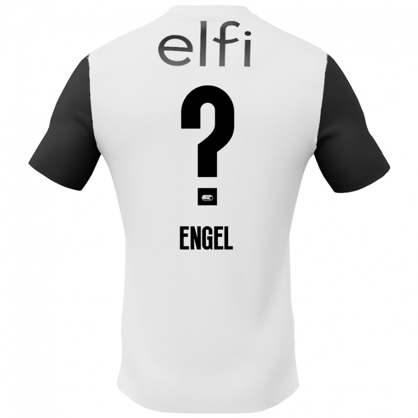 Bambino Maglia Misha Engel #0 Bianco Nero Kit Gara Away 2024/25 Maglietta