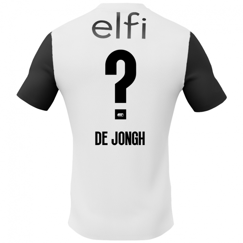 Bambino Maglia Iain De Jongh #0 Bianco Nero Kit Gara Away 2024/25 Maglietta