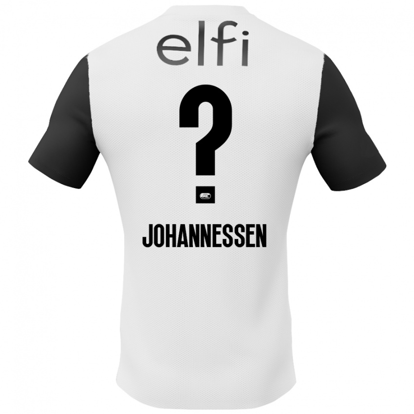 Bambino Maglia Tómas Johannessen #0 Bianco Nero Kit Gara Away 2024/25 Maglietta