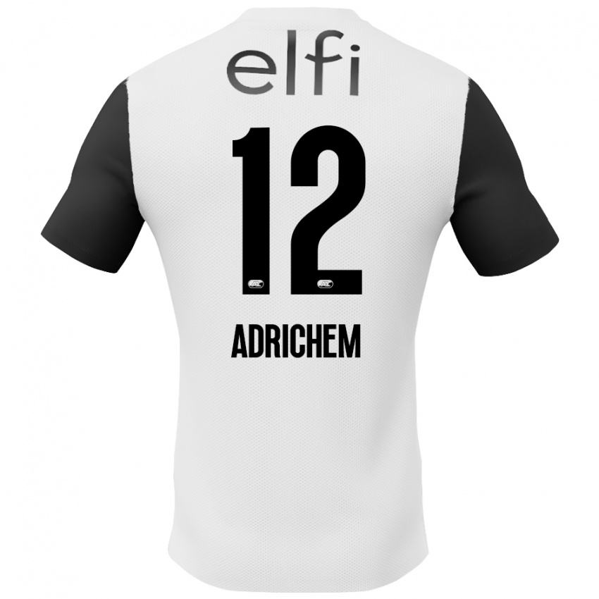 Bambino Maglia Mees Adrichem #12 Bianco Nero Kit Gara Away 2024/25 Maglietta