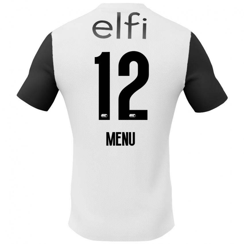 Bambino Maglia Mathijs Menu #12 Bianco Nero Kit Gara Away 2024/25 Maglietta