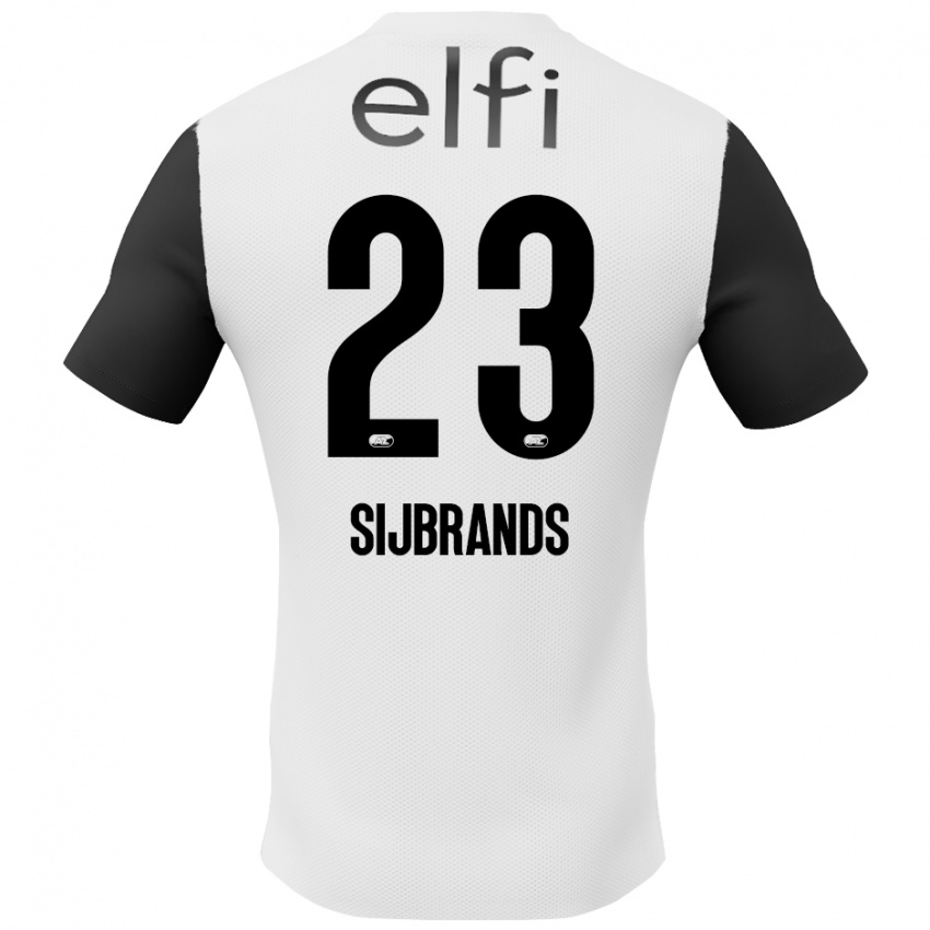 Bambino Maglia Julian Sijbrands #23 Bianco Nero Kit Gara Away 2024/25 Maglietta