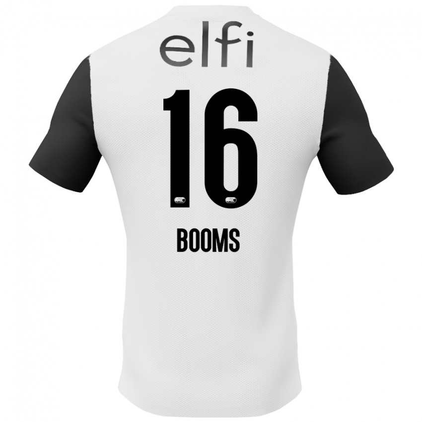 Bambino Maglia Trinette Booms #16 Bianco Nero Kit Gara Away 2024/25 Maglietta