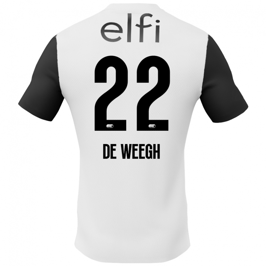 Bambino Maglia Bo Op De Weegh #22 Bianco Nero Kit Gara Away 2024/25 Maglietta