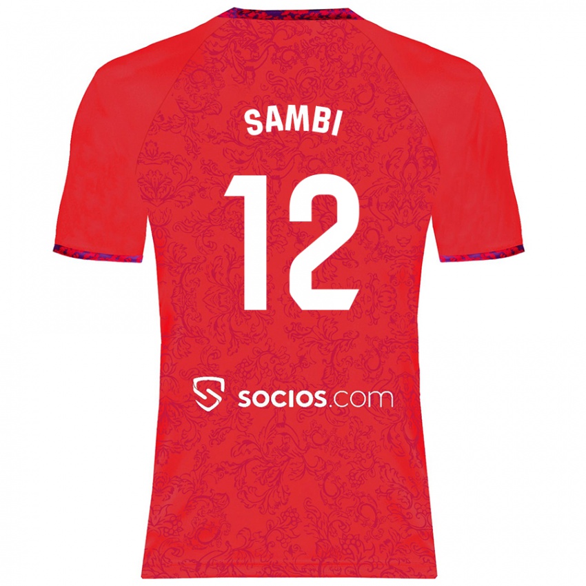 Bambino Maglia Albert Sambi Lokonga #12 Rosso Kit Gara Away 2024/25 Maglietta