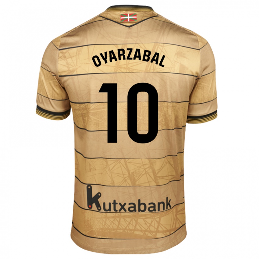 Bambino Maglia Mikel Oyarzabal #10 Marrone Kit Gara Away 2024/25 Maglietta