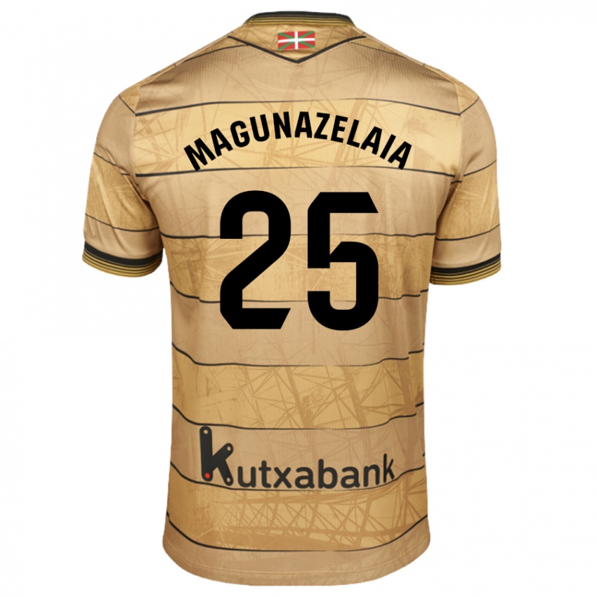 Bambino Maglia Jon Magunazelaia #25 Marrone Kit Gara Away 2024/25 Maglietta