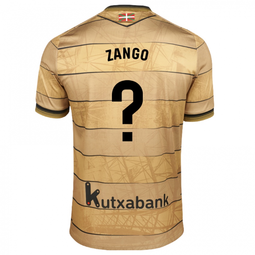 Bambino Maglia Adrián Zango #0 Marrone Kit Gara Away 2024/25 Maglietta