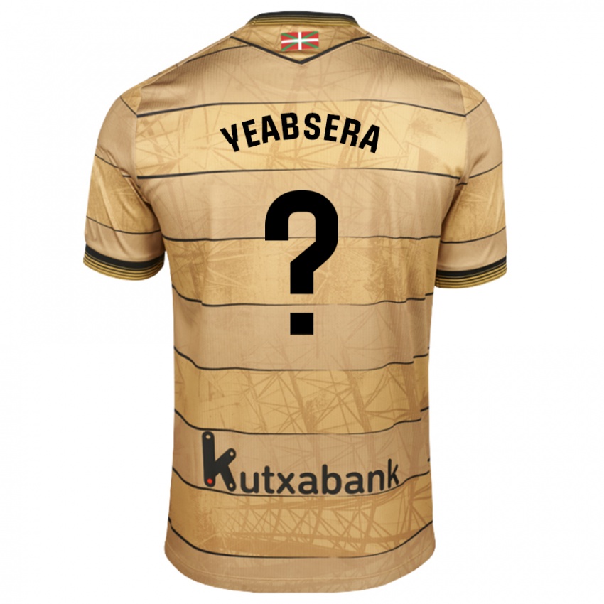 Bambino Maglia Jon Yeabsera #0 Marrone Kit Gara Away 2024/25 Maglietta