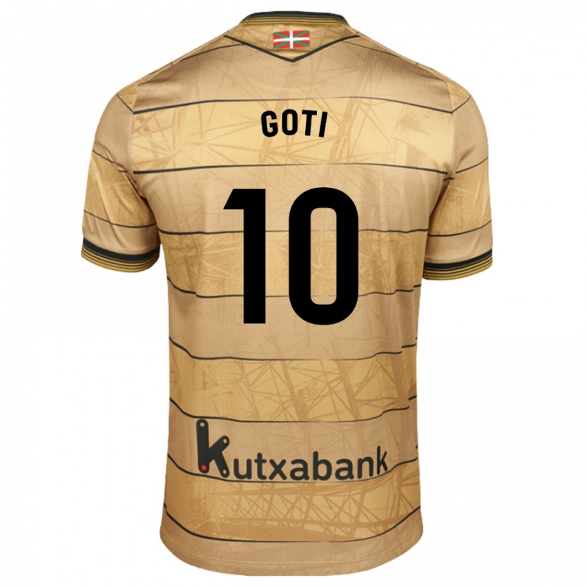 Bambino Maglia Mikel Goti #10 Marrone Kit Gara Away 2024/25 Maglietta