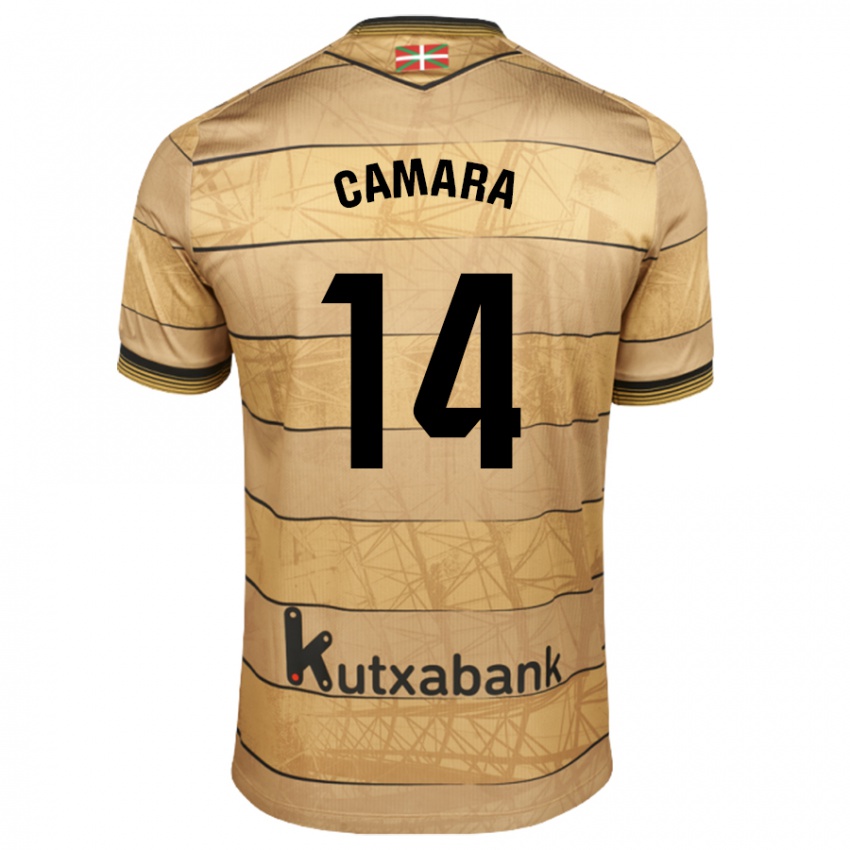 Bambino Maglia Ibra Cámara #14 Marrone Kit Gara Away 2024/25 Maglietta