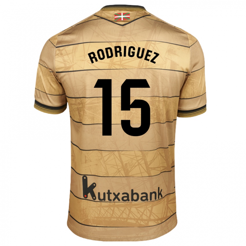 Bambino Maglia Peru Rodríguez #15 Marrone Kit Gara Away 2024/25 Maglietta