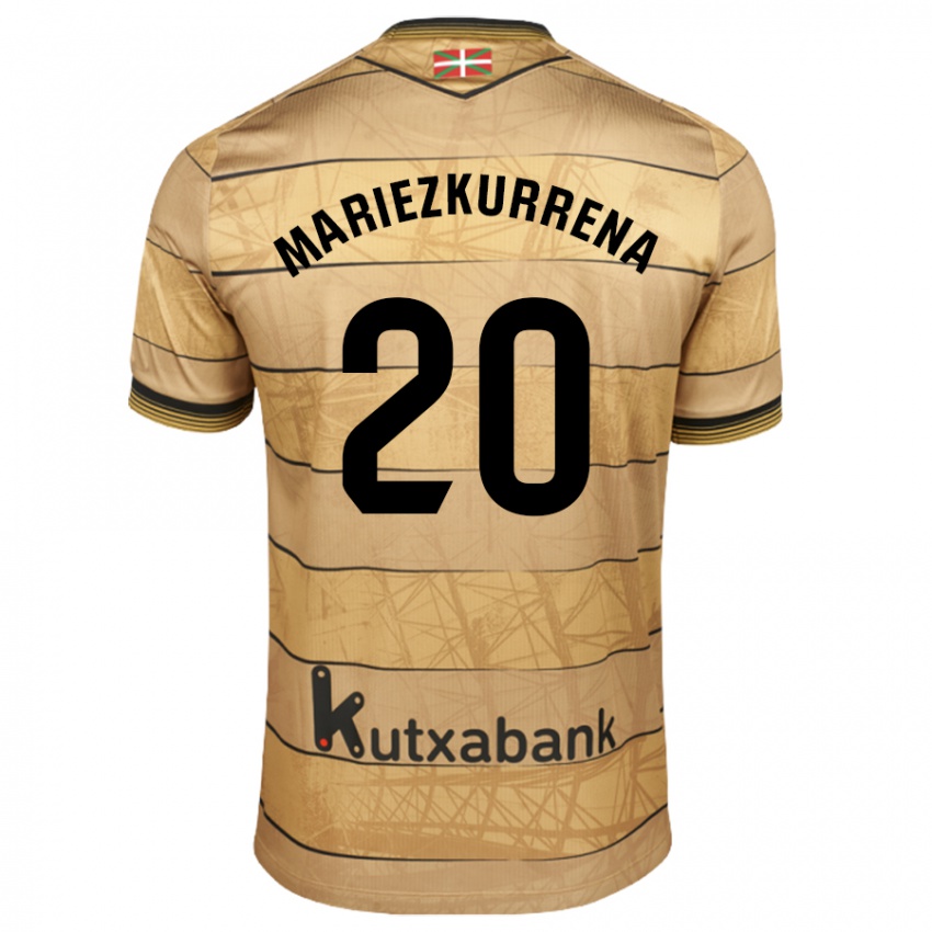 Bambino Maglia Arkaitz Mariezkurrena #20 Marrone Kit Gara Away 2024/25 Maglietta