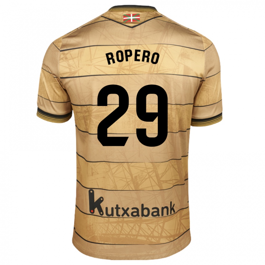 Bambino Maglia Iker Ropero #29 Marrone Kit Gara Away 2024/25 Maglietta