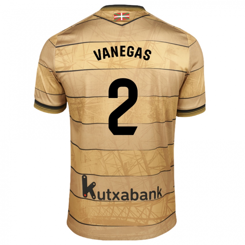 Bambino Maglia Manuela Vanegas Cataño #2 Marrone Kit Gara Away 2024/25 Maglietta