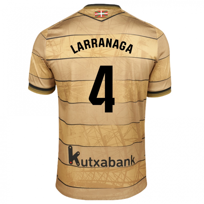 Bambino Maglia Aitor Larrañaga #4 Marrone Kit Gara Away 2024/25 Maglietta