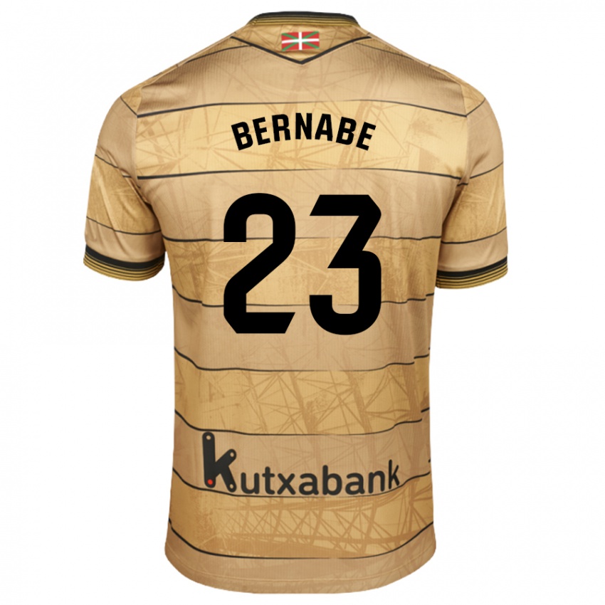 Bambino Maglia Alejandra Bernabé De Santiago #23 Marrone Kit Gara Away 2024/25 Maglietta