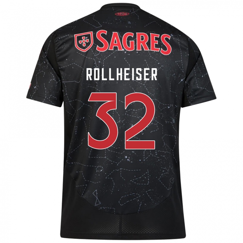 Bambino Maglia Benjamín Rollheiser #32 Nero Rosso Kit Gara Away 2024/25 Maglietta