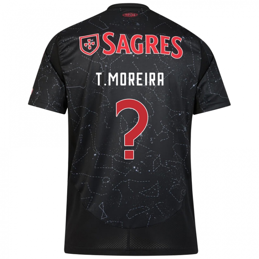 Bambino Maglia Tomás Moreira #0 Nero Rosso Kit Gara Away 2024/25 Maglietta