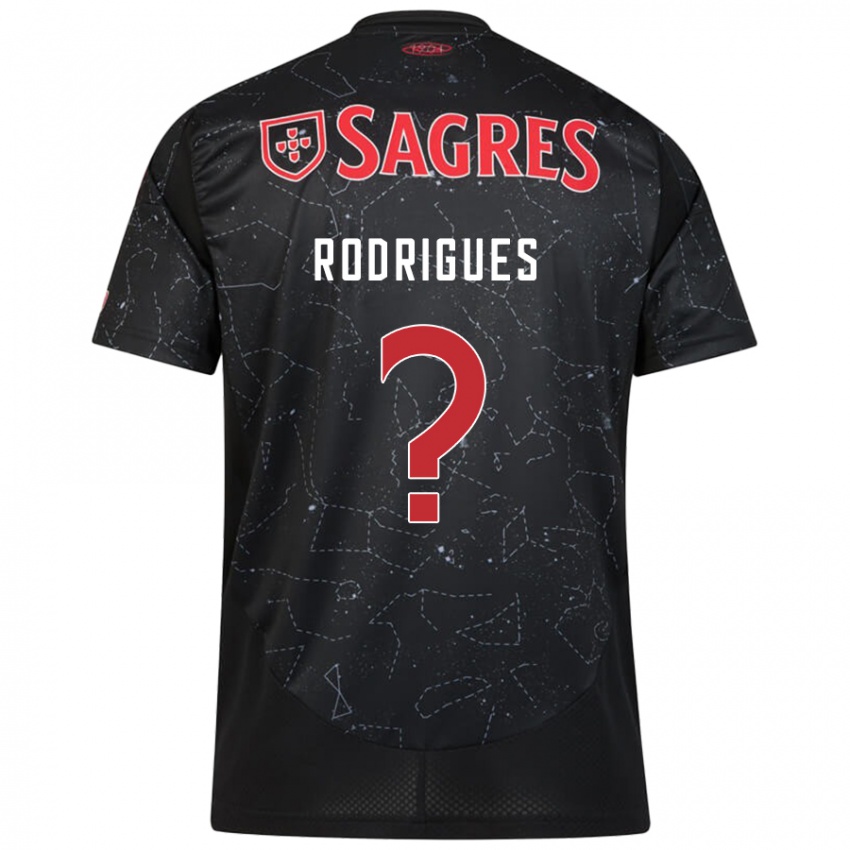 Bambino Maglia Miguel Rodrigues #0 Nero Rosso Kit Gara Away 2024/25 Maglietta