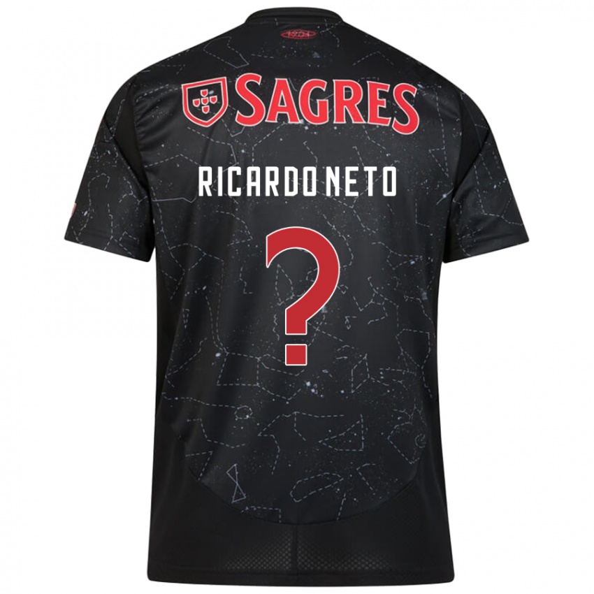 Bambino Maglia Ricardo Neto #0 Nero Rosso Kit Gara Away 2024/25 Maglietta