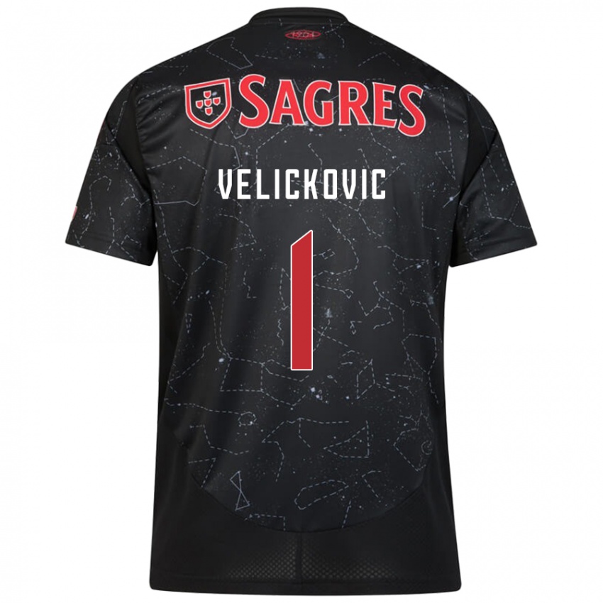 Bambino Maglia Luka Velickovic #1 Nero Rosso Kit Gara Away 2024/25 Maglietta