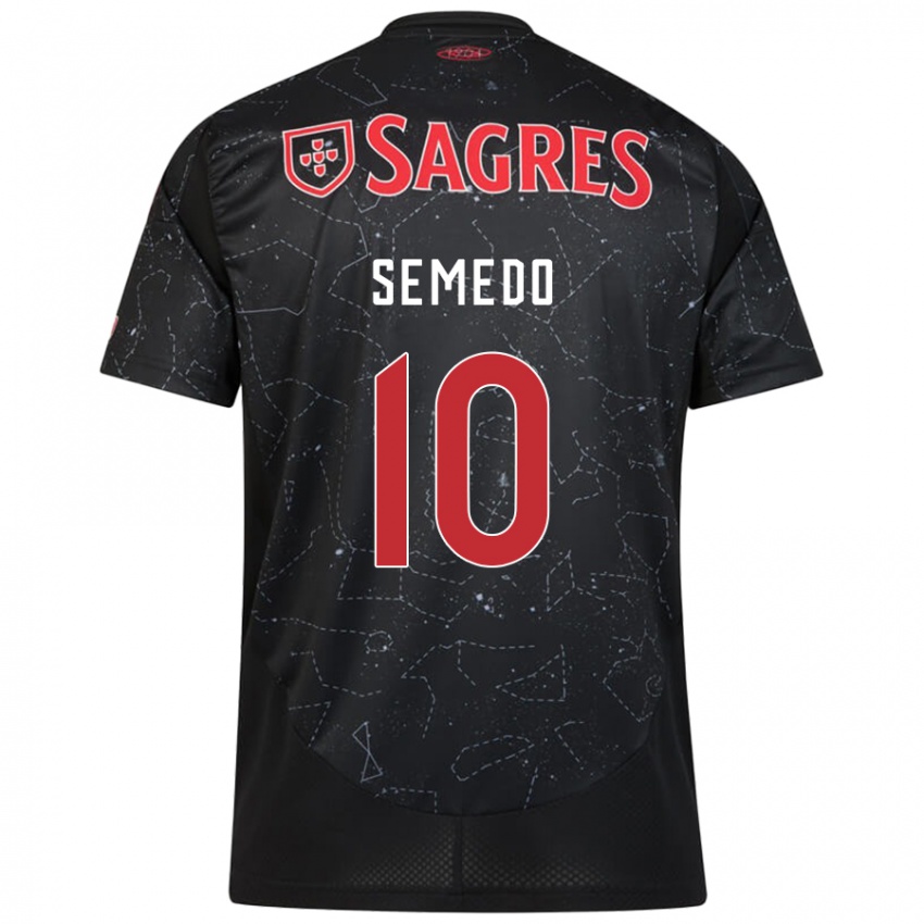 Bambino Maglia Andreson Semedo #10 Nero Rosso Kit Gara Away 2024/25 Maglietta