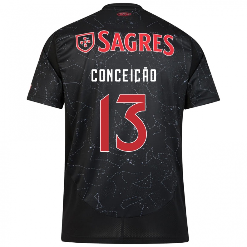 Bambino Maglia João Conceição #13 Nero Rosso Kit Gara Away 2024/25 Maglietta