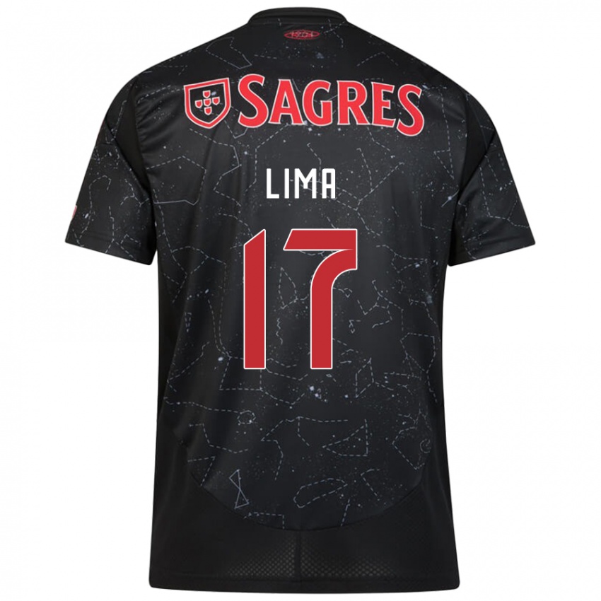 Bambino Maglia Ivan Lima #17 Nero Rosso Kit Gara Away 2024/25 Maglietta